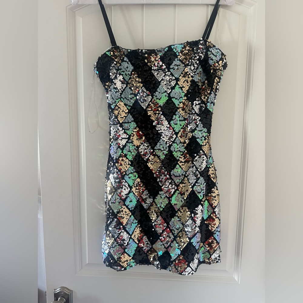 12th tribe NWT Sequin multi colored dress size small